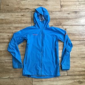 Womens Mammut Dry Technology Performance Full Zip Hooded Jacket Blue Size Small